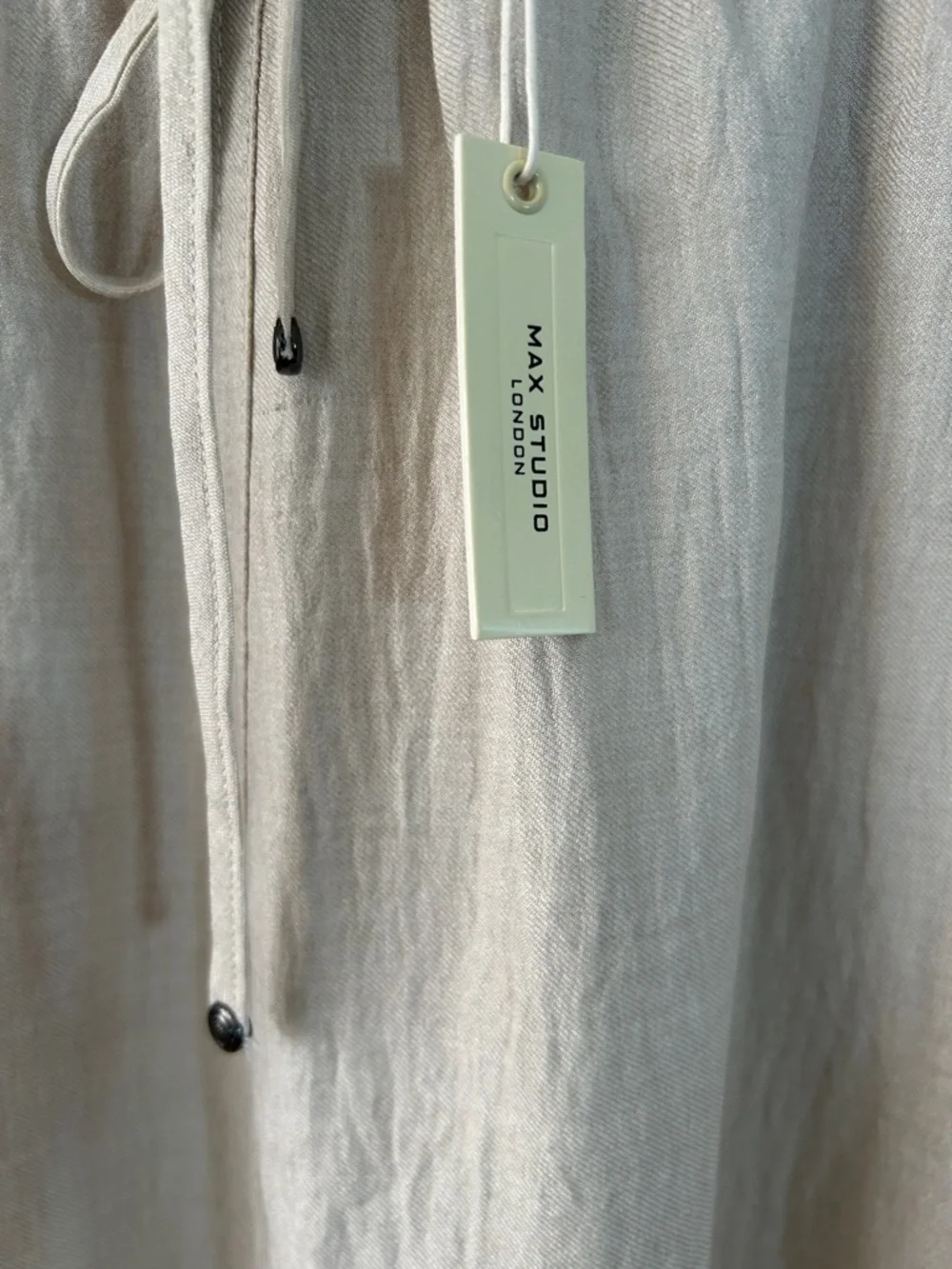 Max Studio Neutral Beige Drawstring Skirt - Picture 2 of 6